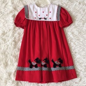 Red scottish terrier dress